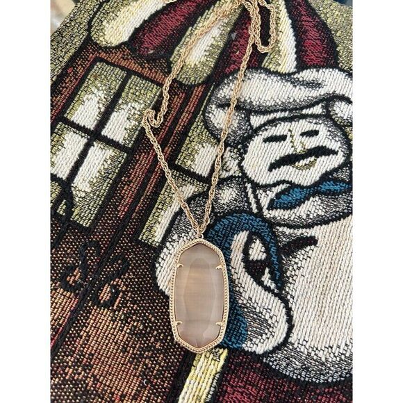 Kendra Scott Pink Stone Necklace - Picture 3 of 5